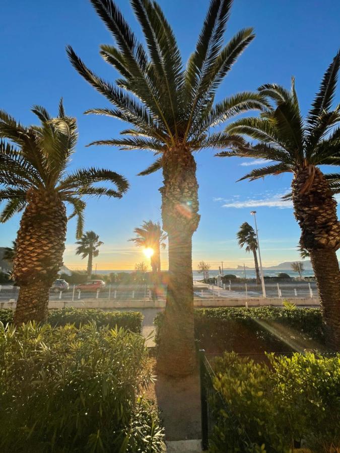 "Les Palmiers" Studio Spacieux Vue Mer Terrasse & Parking Saint-Cyr-sur-Mer Bagian luar foto